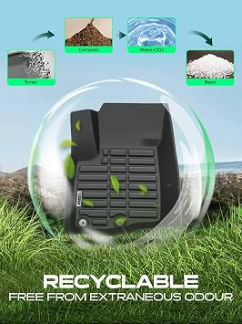 Yhtauto フロアマット 三菱アウトランダー 2011-2020、アウトランダースポーツ2011-2015、フロント&2列目、全天候カスタムフィットtpeカーフロアライナー、ブラック、3枚セット