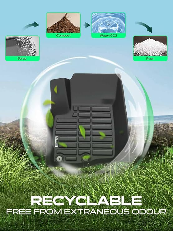 Yhtauto フロアマット 三菱アウトランダー 2011-2020、アウトランダースポーツ2011-2015、フロント&2列目、全天候カスタムフィットtpeカーフロアライナー、ブラック、3枚セット