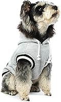 Vista 6 de FUAMEY Sudadera con capucha para perro, suéter de forro polar para invierno, sudadera cálida para mascotas con bolsillo, atuendo suave y cálido