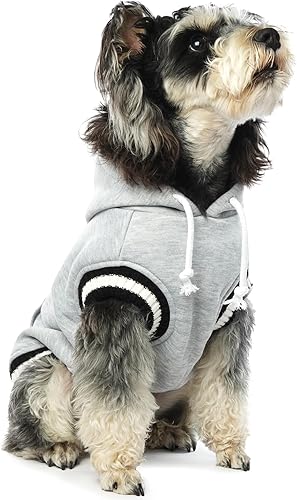 Miniatura 6 de FUAMEY Sudadera con capucha para perros de madera, suéteres rápidos de invierno para mascotas, sudadera suave y cálida con bolsillo, traje de