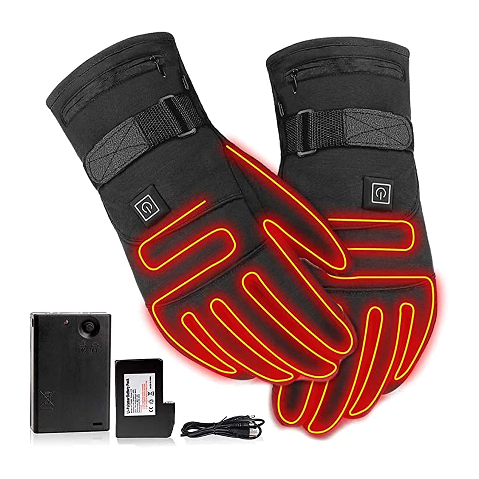 Gants chauffants batterie électrique SBTXHJWCGLD imperméables pour cyclisme et randonnée