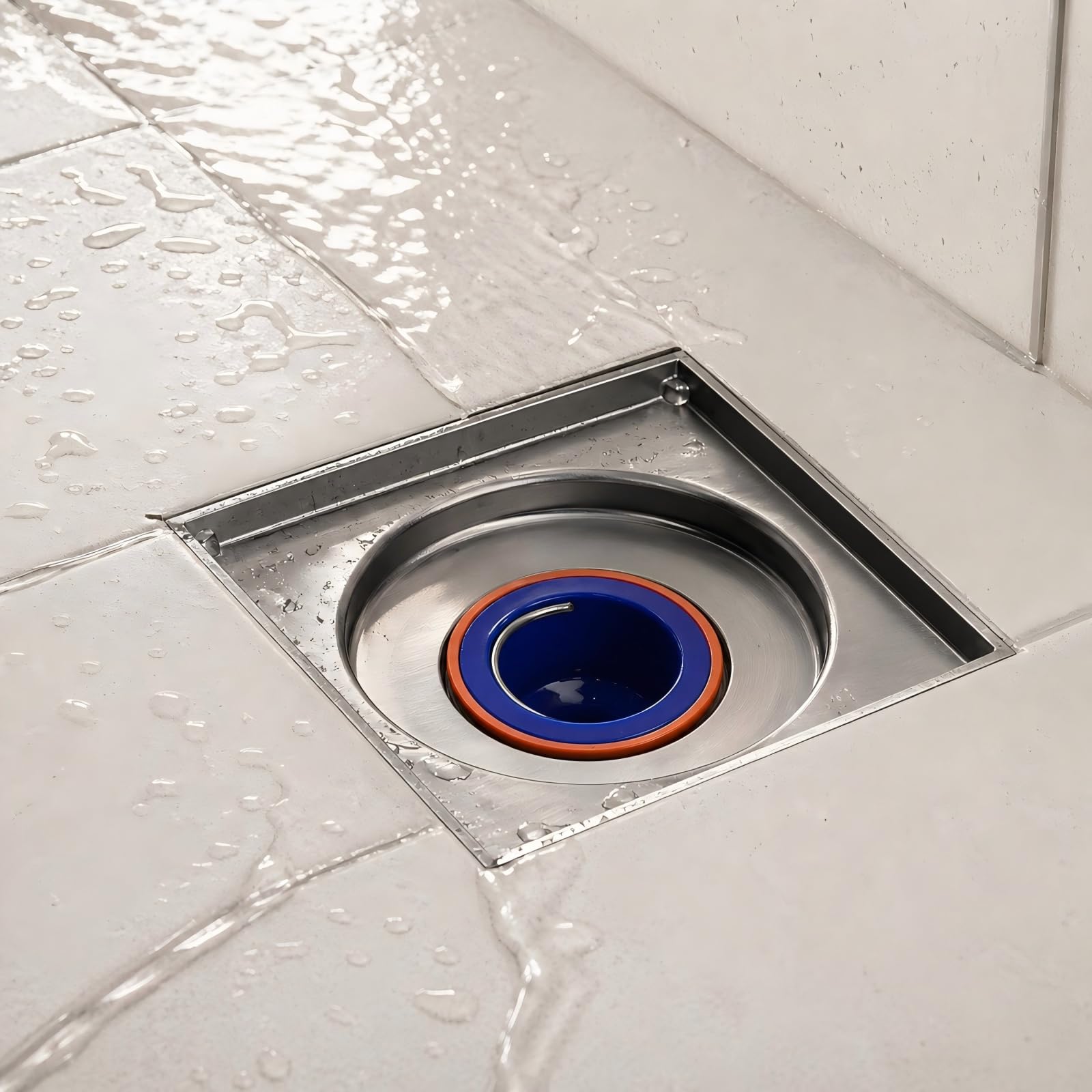 2 Pezzi 35-52mm Anti-Odore Scarico A Pavimento - Scarico A Pavimento Antiodore - Scarico Doccia - Facile Da Installare, Riutilizzabile (2 Anelli In Silicone E 2 Anelli In Acciaio Inossidabile)