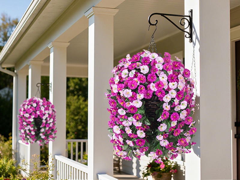 Amazon.com: MJFloria Artificial Silk Hanging Flowers Plants