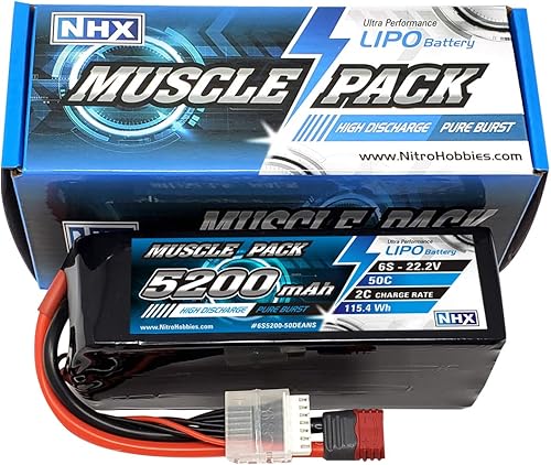 Miniatura 2 de NHX Muscle Pack 6S 22.2V 5200mAh 50C Lipo Batería con conector DEANS