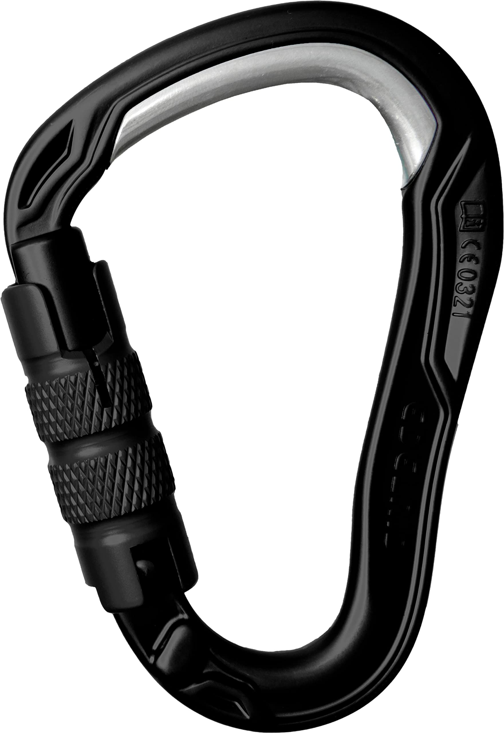 Edelrid HMS Bulletproof Locking Climbing Carabiner - Night Triple Lock (89g) - Keylock Closure, H-Profile, Steel Insert