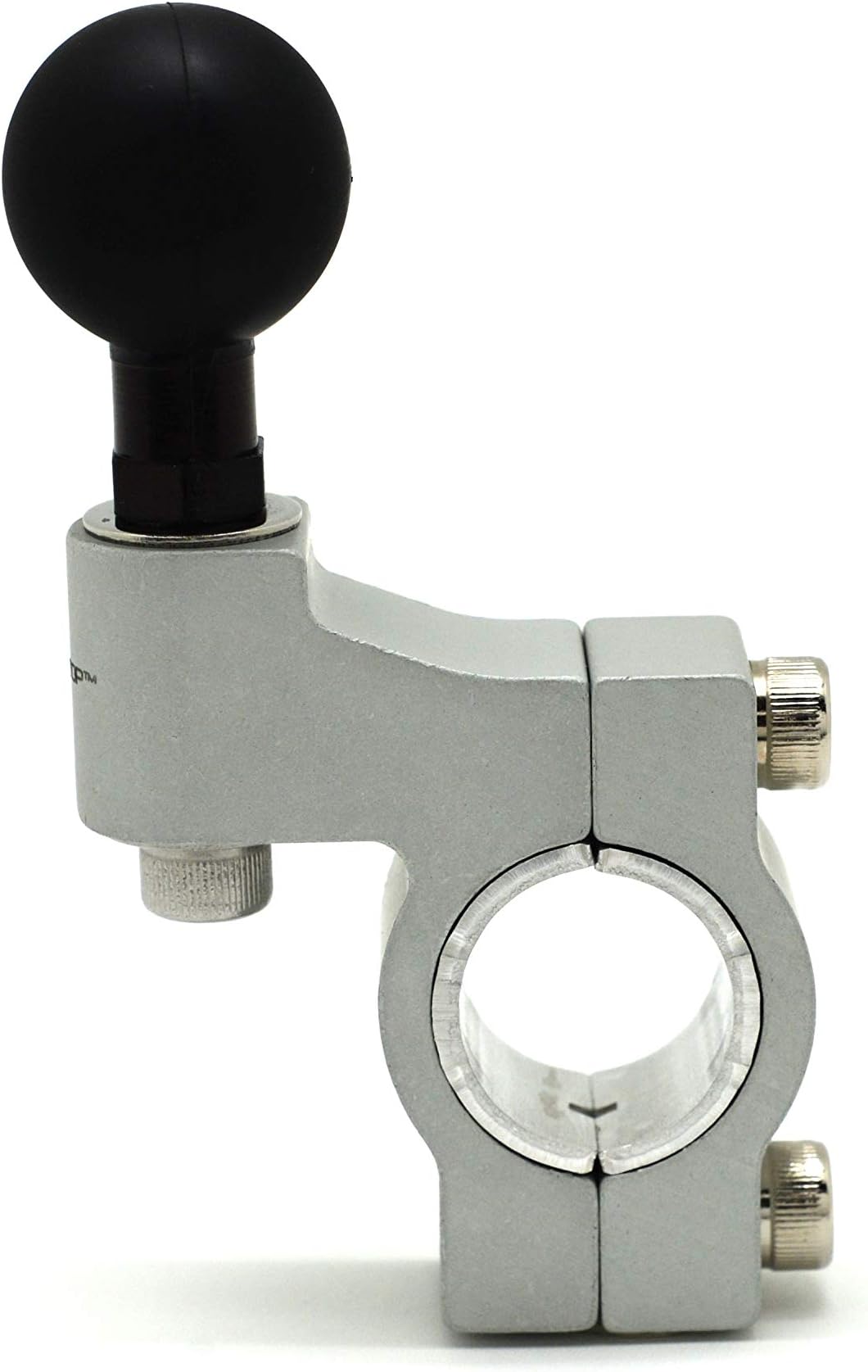 Cliff TopMotorcycle 1" Handlebar Mounting Base with 1 inch Ball (Silver)