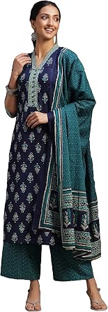 Kurta Set for Women with Dupatta Plus Size Kurta Palazzo Set Cotton Daily Wear Kurti Pant Set Ready to Wear Tunic