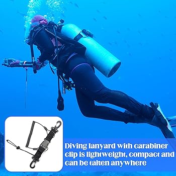 Cordino Da Immersione Retrattile - Lanyard Subacqueo Con Clip Sgancio Rapido, Anti-Corrosione - Foto 7
