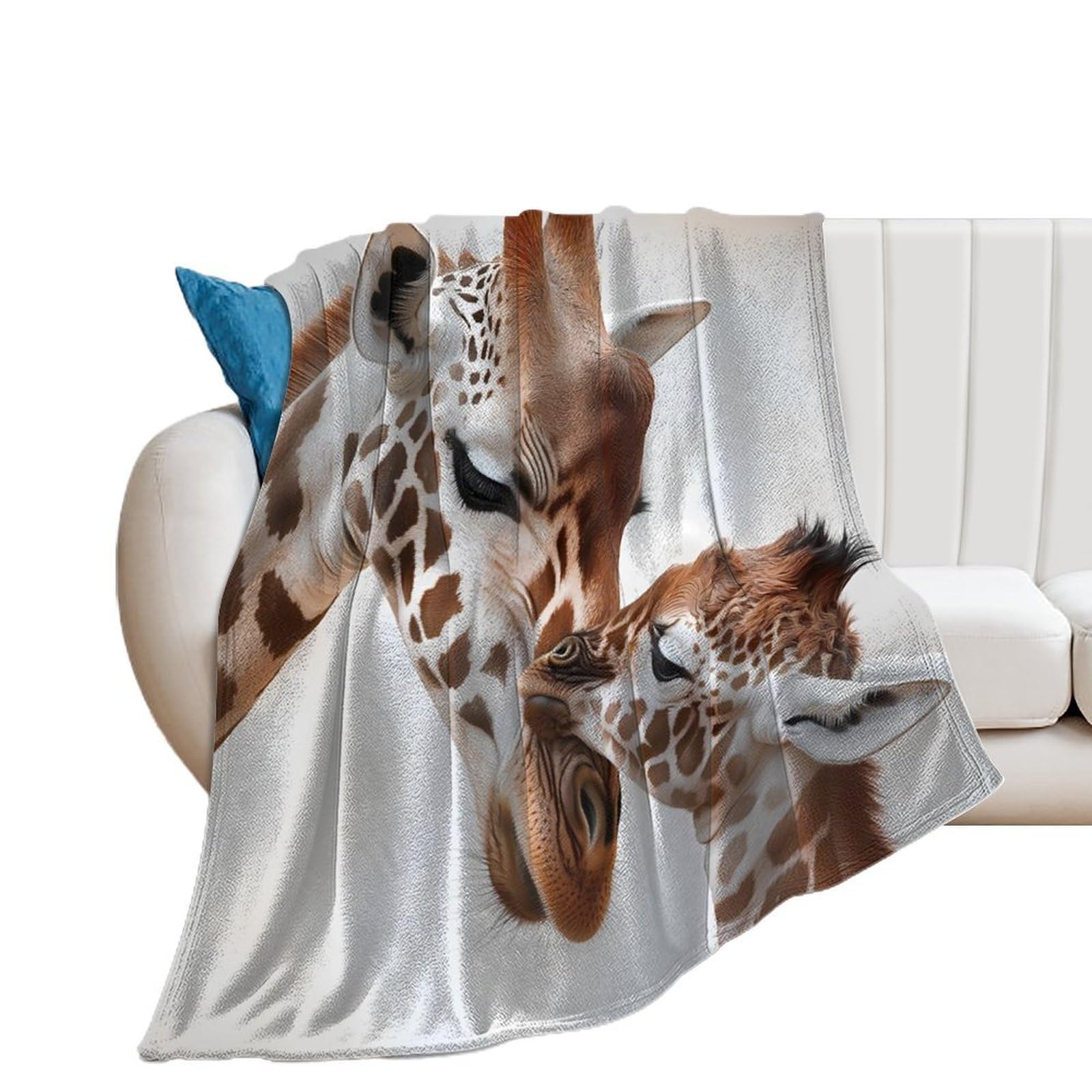 OUTBDNVFSA Giraffe Mamas Love Throw Blanket Lightweight Summer Blankets for Bed Sofa Camping Travel