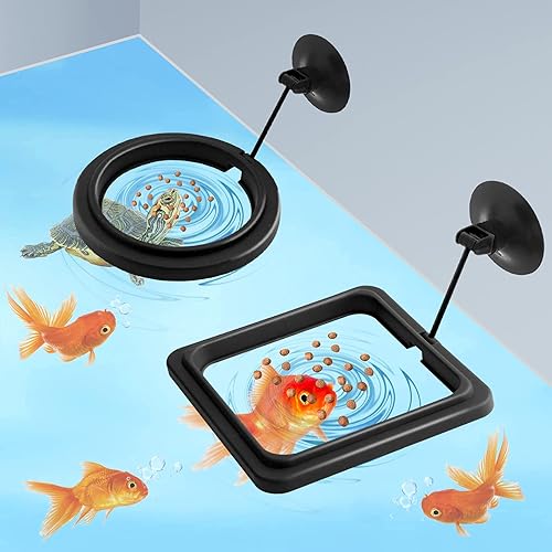 Miniatura 5 de Anillo de alimentación de peces, 2 piezas para peces de acuario, accesorios para tanque de tortugas, comedero circular para Guppy, Betta, Goldfish,