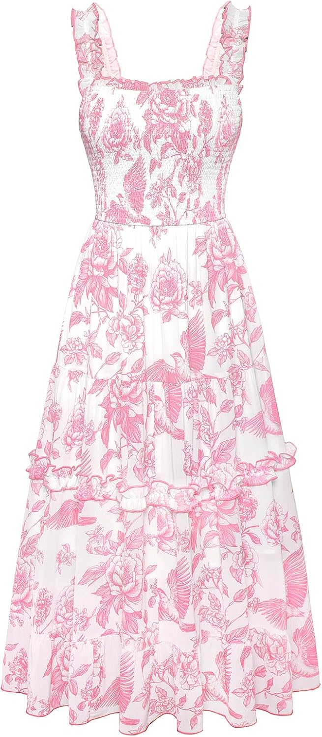  Floral Dress for Women 2026 Summer Dress Flowy Sundress thumbnail