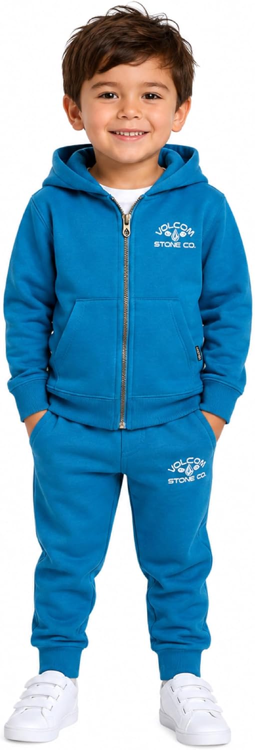 Volcom Infant Baby Boys Tracksuits - 2 Piece Soft Fleece Full Zip Up Hoodie and Jogger Pants Set for Toddler Boys (12M-7)