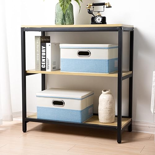 Miniatura 201 de PRANDOM Contenedor de almacenamiento plegable con tapa, caja de almacenamiento plegable de tela, cesta organizadora con tapa, para el hogar, Beige