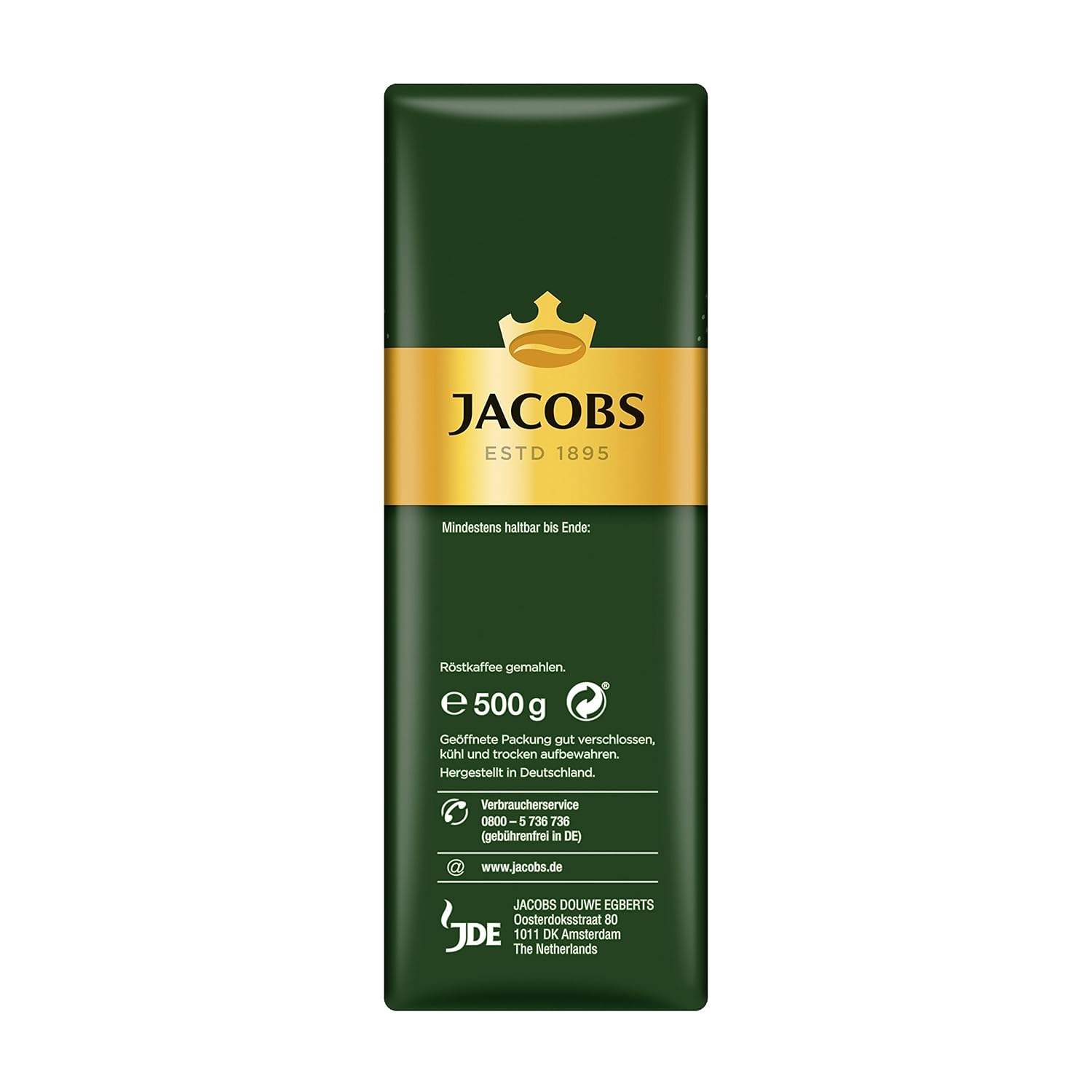 Jacobs Kronung Ground Coffee 500 Gram / 17.6 Ounce (Pack of 6)