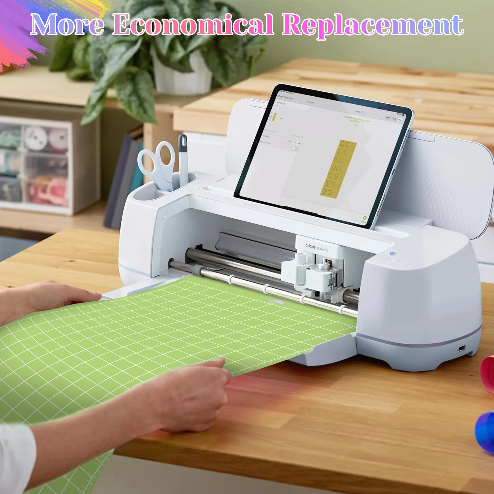 Kokorosa 3 Pack Schneidematte für Cricut Explore One/Air/Air 2/Maker,61x30.5cm，Quilting Cricket Schneidematten Ersatz-Zubehör, Quilten und Kunsthandwerk（12 x 24 x 3）