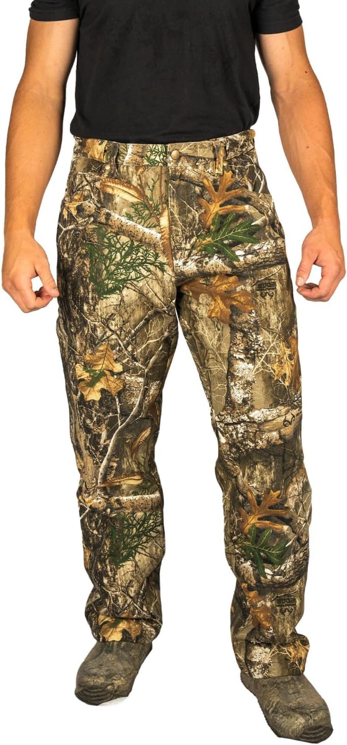 HOT SHOT Men’s Flannel Lined Camo Hunting Pants – Camouflage Outdoor Pants for Men