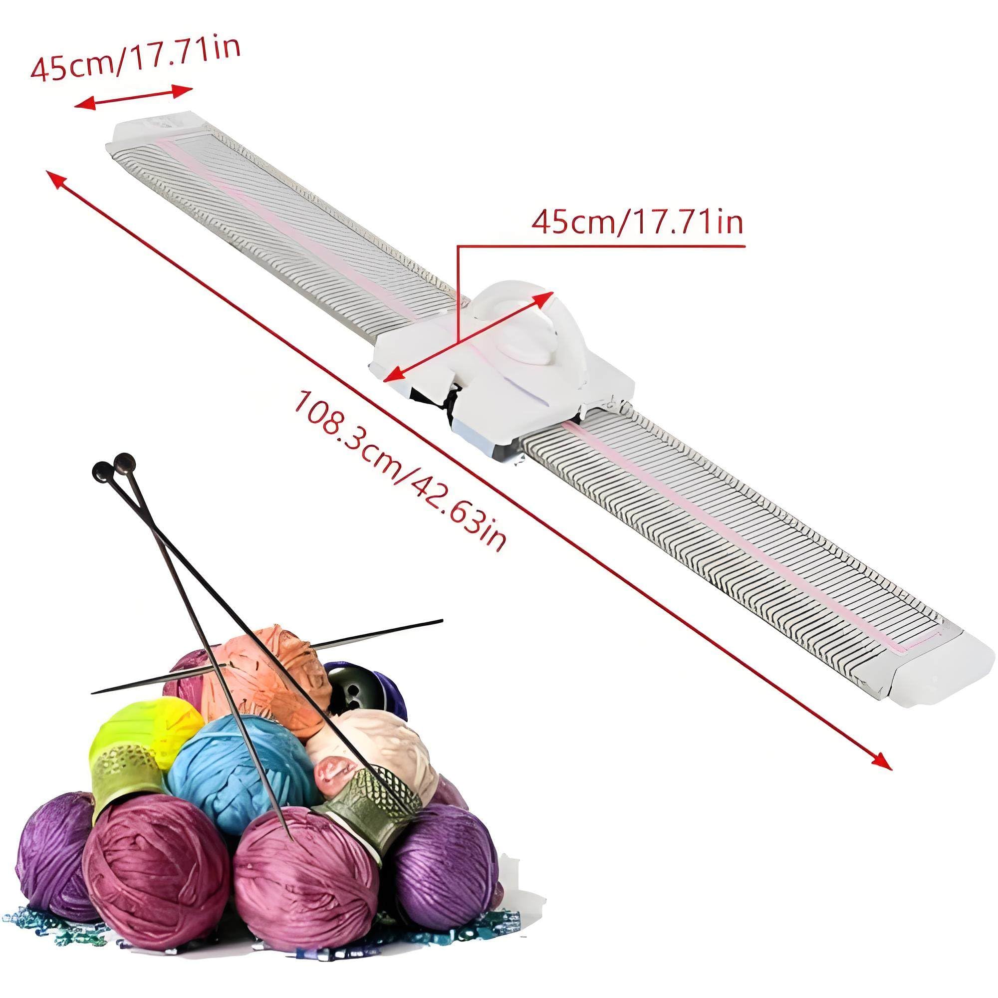 Zestaw Narzędzi Do Szycia Domowego, 6,5 Mm, średni Rozmiar ściegu - 150 ściegów, Plastikowa, Srebrna, Płaska Maszyna Do Robienia Swetrów Dla Dorosłych - Ręczne Krosno Tkackie Do Skarpet
