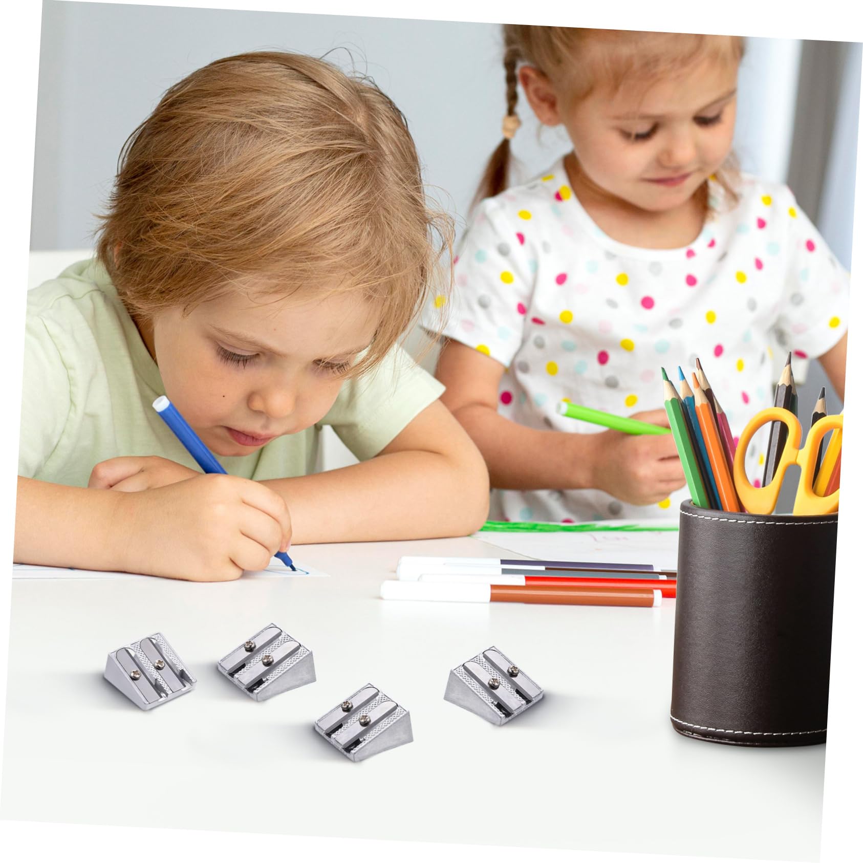 Gadpiparty 5 Sätze Bleistiftspitzer Aus Aluminiumlegierung Kompakter Bleistiftspitzer Für Die Schule Manueller Für Das 20 Stück * 5