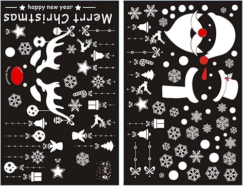 PVC Self-Adhesive Snowflake Sticker Glass Window Sticker Decoration Winter Gel Window Clings Car Christmas Decorations Holiday Wall Decals