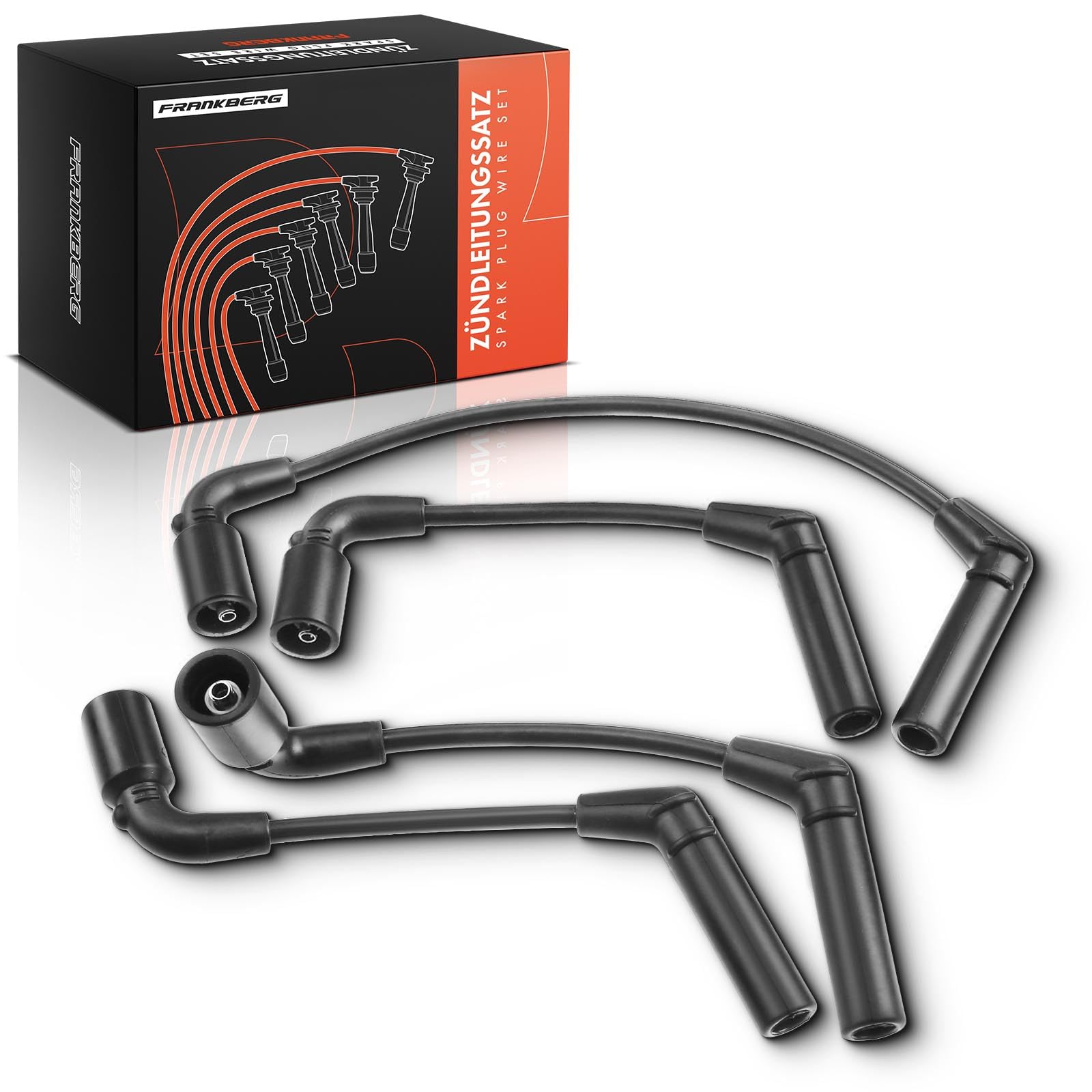 Frankberg 4x Set cavi di accensione Compatibile con Matiz M200 M250 1.0 Aveo/Kalos Compatto T200 1.2 Matiz M100 M150 1.0 Kalos KLAS 1.2 Aveo/Kalos Compatto T250 T255 1.2 Replace# 96288956
