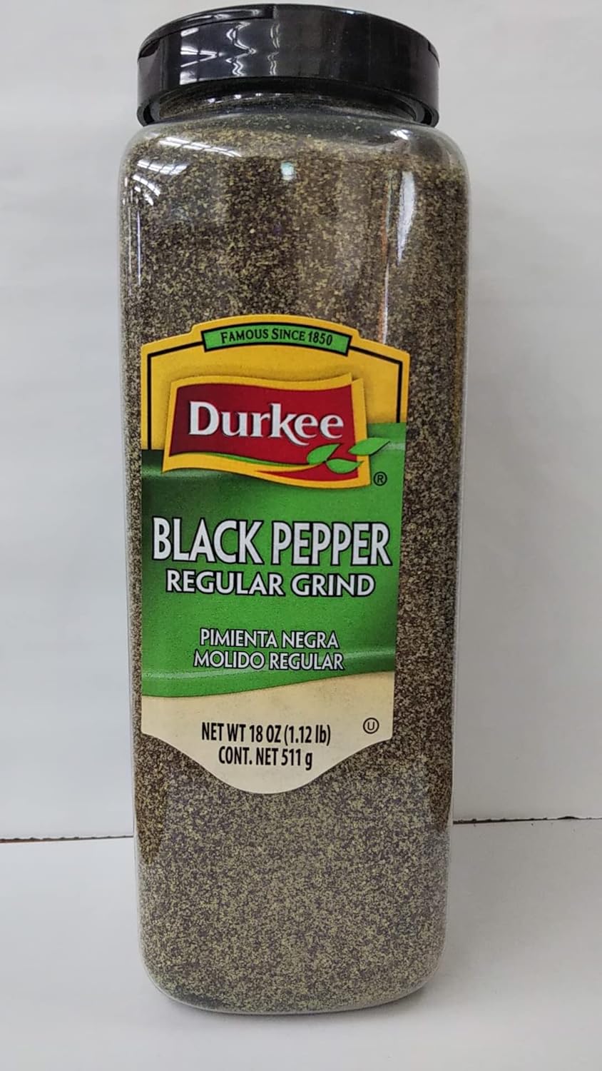 Durkee Regular Grind Black Pepper, 18 oz (Pack of 1)