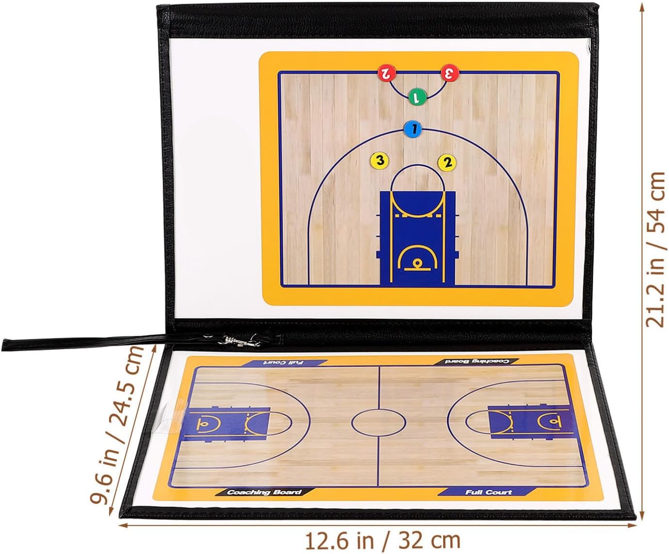 DOITOOL Basketball Coaching Board Magnetic Dry Erase Writing Board Sports Ball Training Equipment for Indoor Basketball Match Strategy and Tactical Analysis