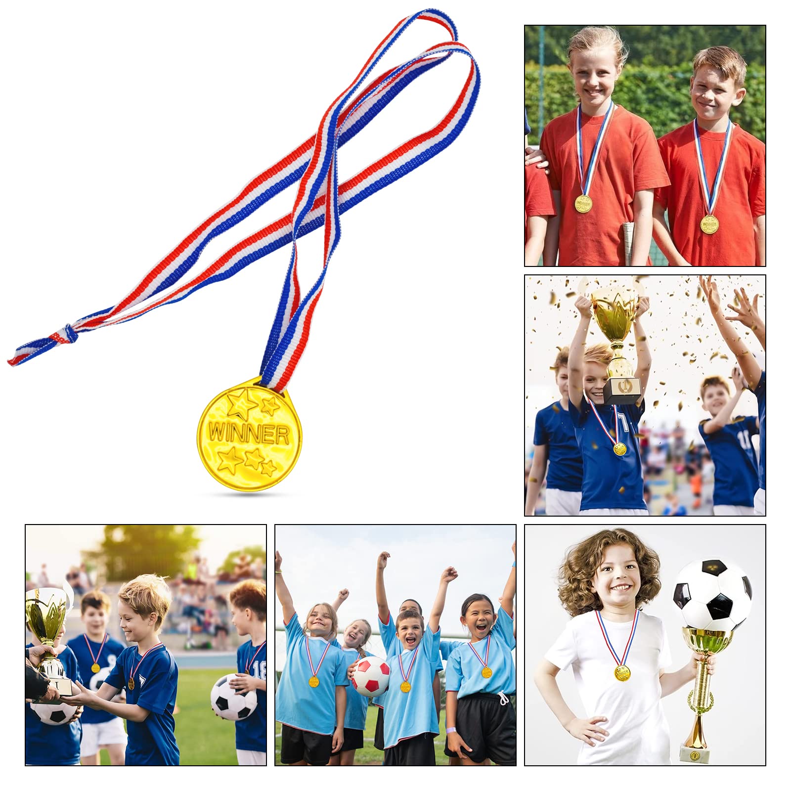 STHGDONA Medaglie Premiazioni Metallo,12 Pezzi Medaglie Bambini in Metallo,Medaglia Oro,Medaglie Premiazioni Adulti,per Bambini, Trofeo, Vittoria, Giocattoli, Sport, Festa a Tema, Compleanno