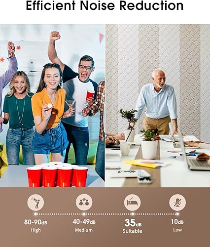 Miniatura 4 de Paneles acústicos autoadhesivos, paquete de 12 paneles de espuma a prueba de sonido para paredes, paneles de pared insonorizados de alta densidad de