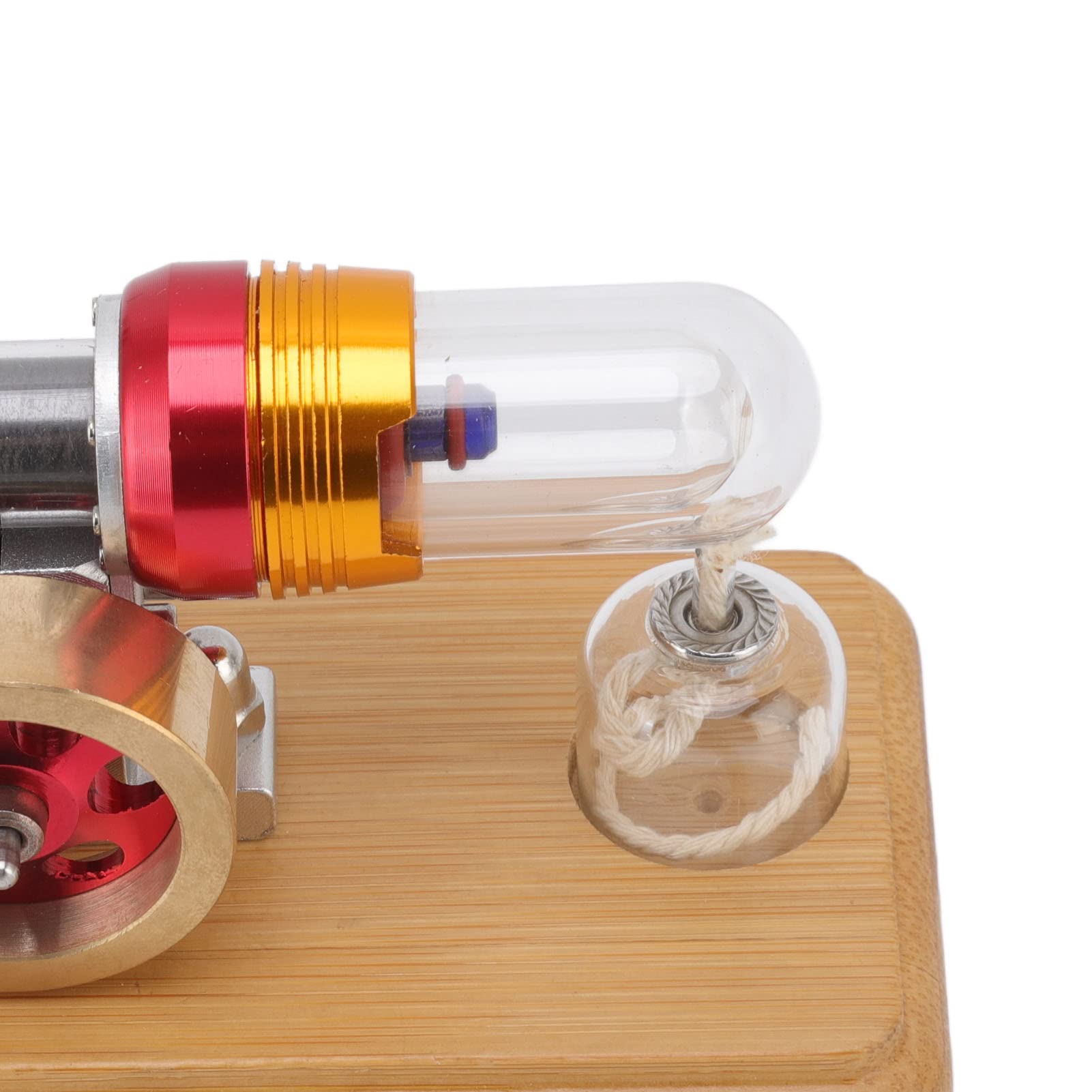 Cocoarm Modello di Motore Stirling Modello di Motore a Pistone Libero in Lega di Alluminio 11 X 6,4 X 6,5 Cm Esperimento Scientifico di Fisica Azionato Dal Calore Giocattolo per Bambini Studenti