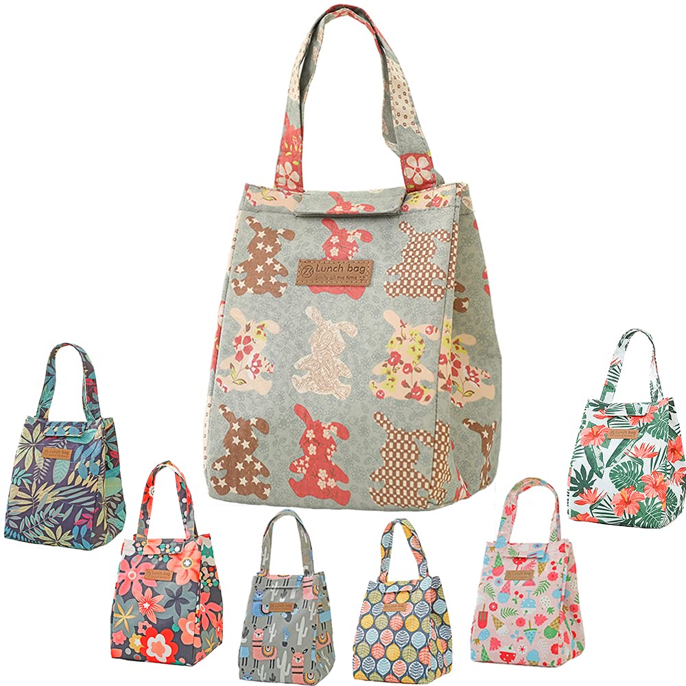 Borsa Termica Pranzo Grande - Per Scuola, Ufficio, Picnic, Isolante Per Cibo E Bevande, Design Foglie - Foto 7