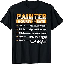 Painter Hourly Rate Funny Painter hourly pay rate for Men T-Shirt