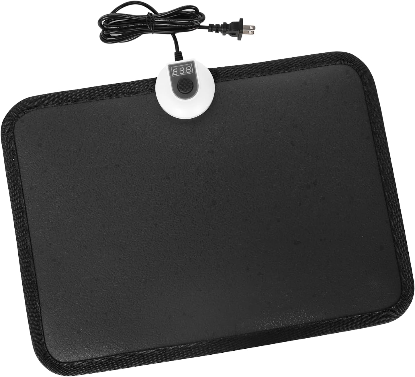 Electric Heated Floor Mats - AC 110V Foot Heater, Heated Foot Warmer Mat Under Desk for Office and Home (Black)