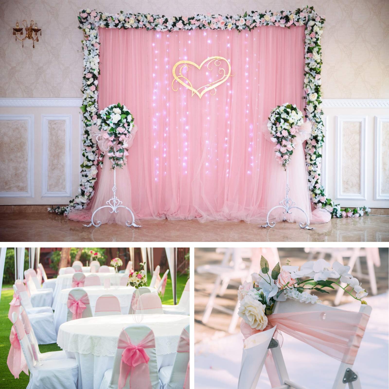 Trimming Shop Organza-rol, 25 m x 29 cm, sneeuwtransparant glitterstof, elegant decoratief doek voor stoel, boogsjerp, tafelloper, trouwlocatie, feestdecoratie, jagergroen