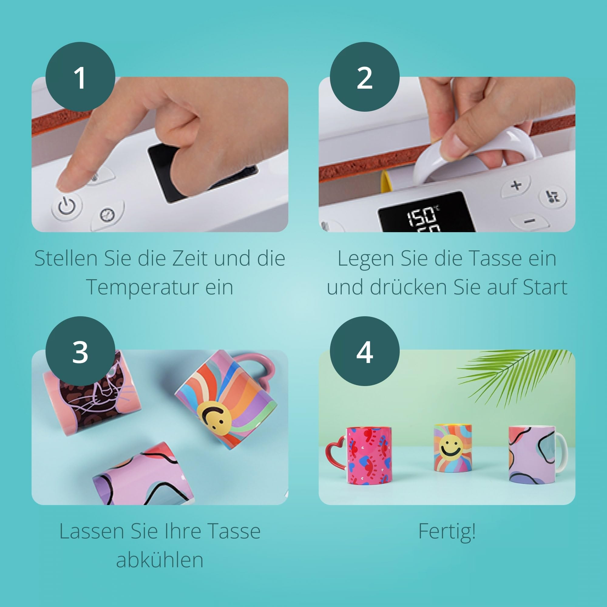 LOKLiK Auto Tumbler Heat Press für Becher – Tassenpresse für Sublimation, Flexfolie, Vinyl