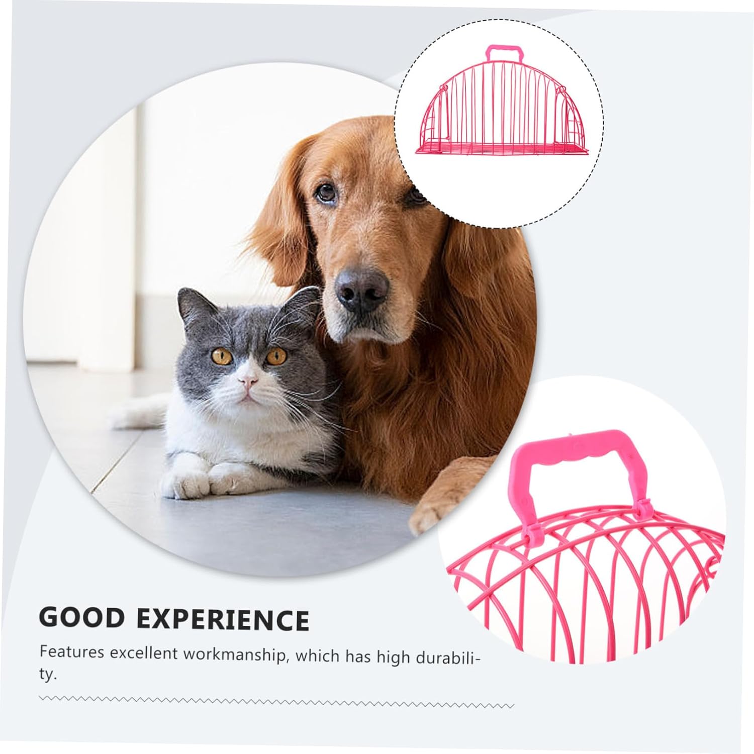 Pet Bathing Cage Kitten Dog Accessory Washable Mesh Cat Grooming Bath Indoor Cat Enclosure Easy to Store