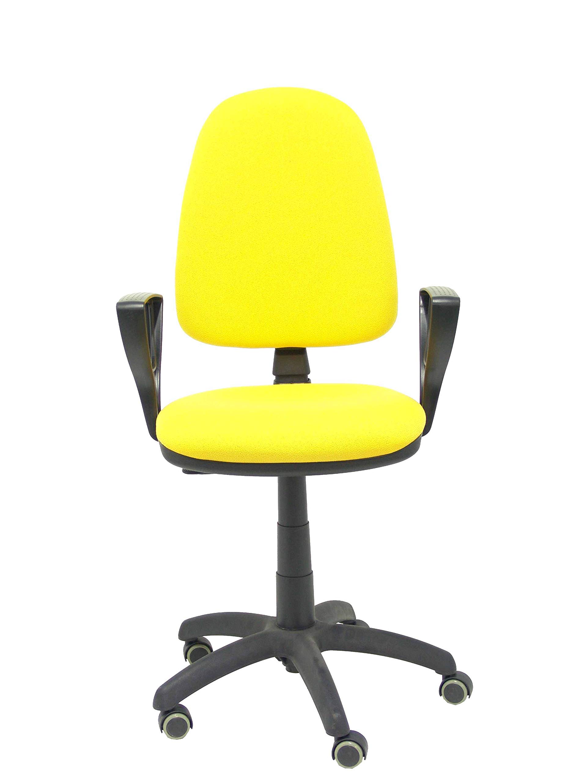Silla OFICINA PYC 04CP ERGONOMICA PERMAN.C/R PARQUET Bali Amarillo (C/Brazos FIJOS)