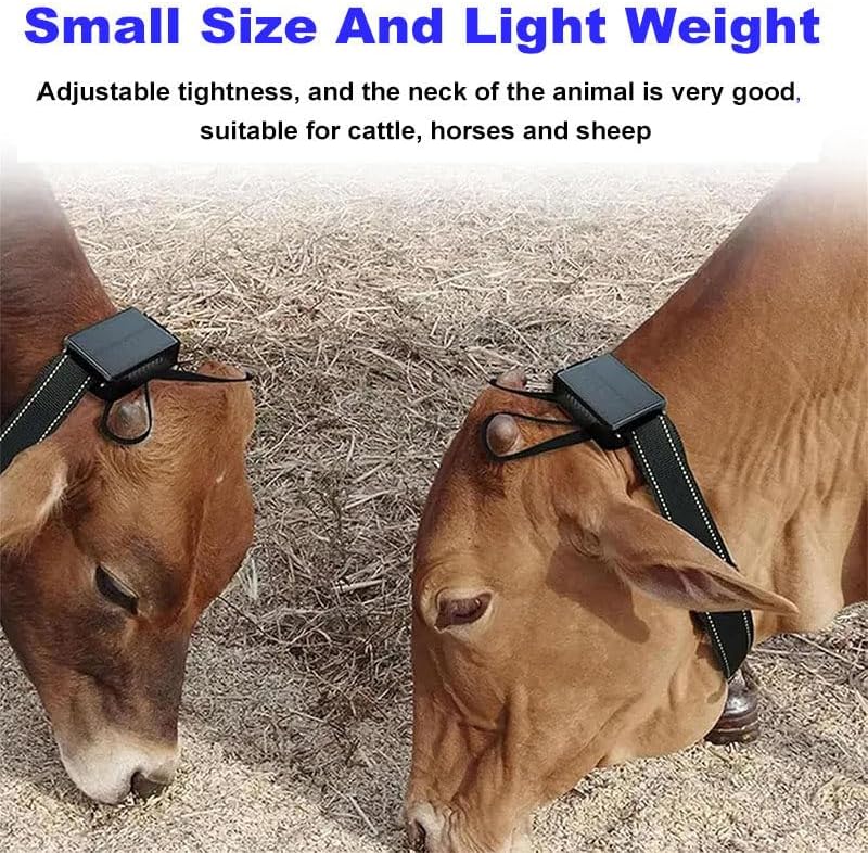 4G Solar GPS Animal Tracker for Cattle & Horses - Waterproof, 20000mAh Battery, Anti-Theft Collar, Real-Time Location, Durable, 10-Pack, Farm & Ranch Essential