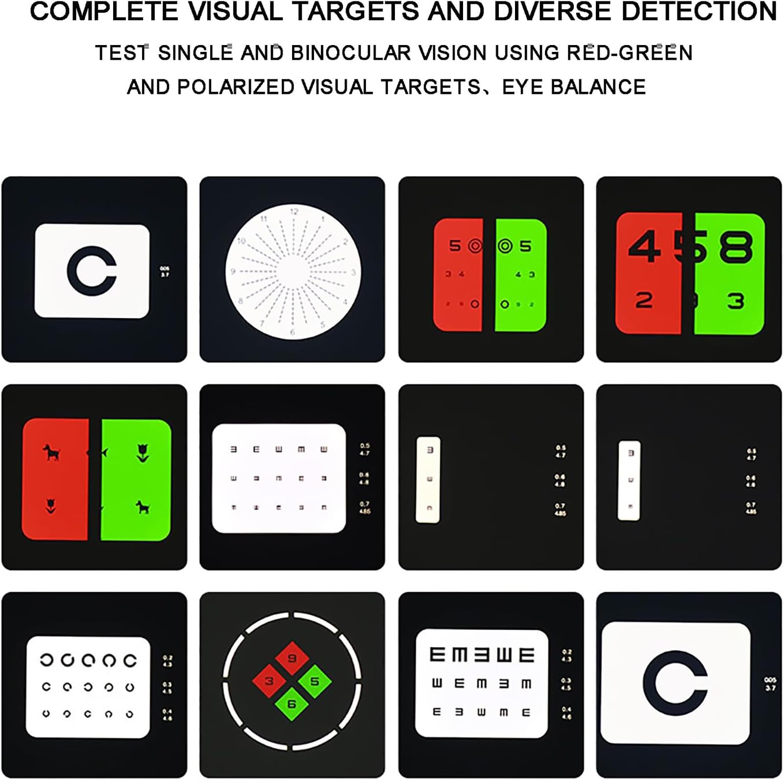 IMOSEI Vision Optometry Equipment, Eye Chart Projector,Remote Control, 30 Different Optotypes, 2 Sets of Program Switching, Quick and Accurate Measurement, for Optical Shops, Hospitals