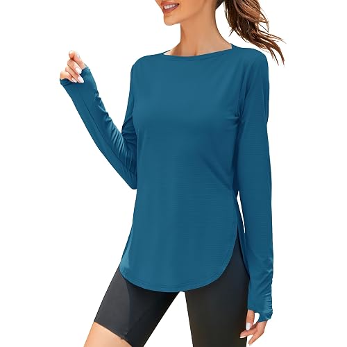 ZHENWEI Women's Long Sleeve Sun Shirt UV Protection Workout Tops Lightweight UPF 50+ Golf Gym Hiking Shirts Outdoor Clothing