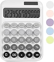 Vista 10 de Calculadora de interruptor mecánico con botones grandes, calculadoras de escritorio, 12 dígitos, energía de batería solar, calculadora de Verde