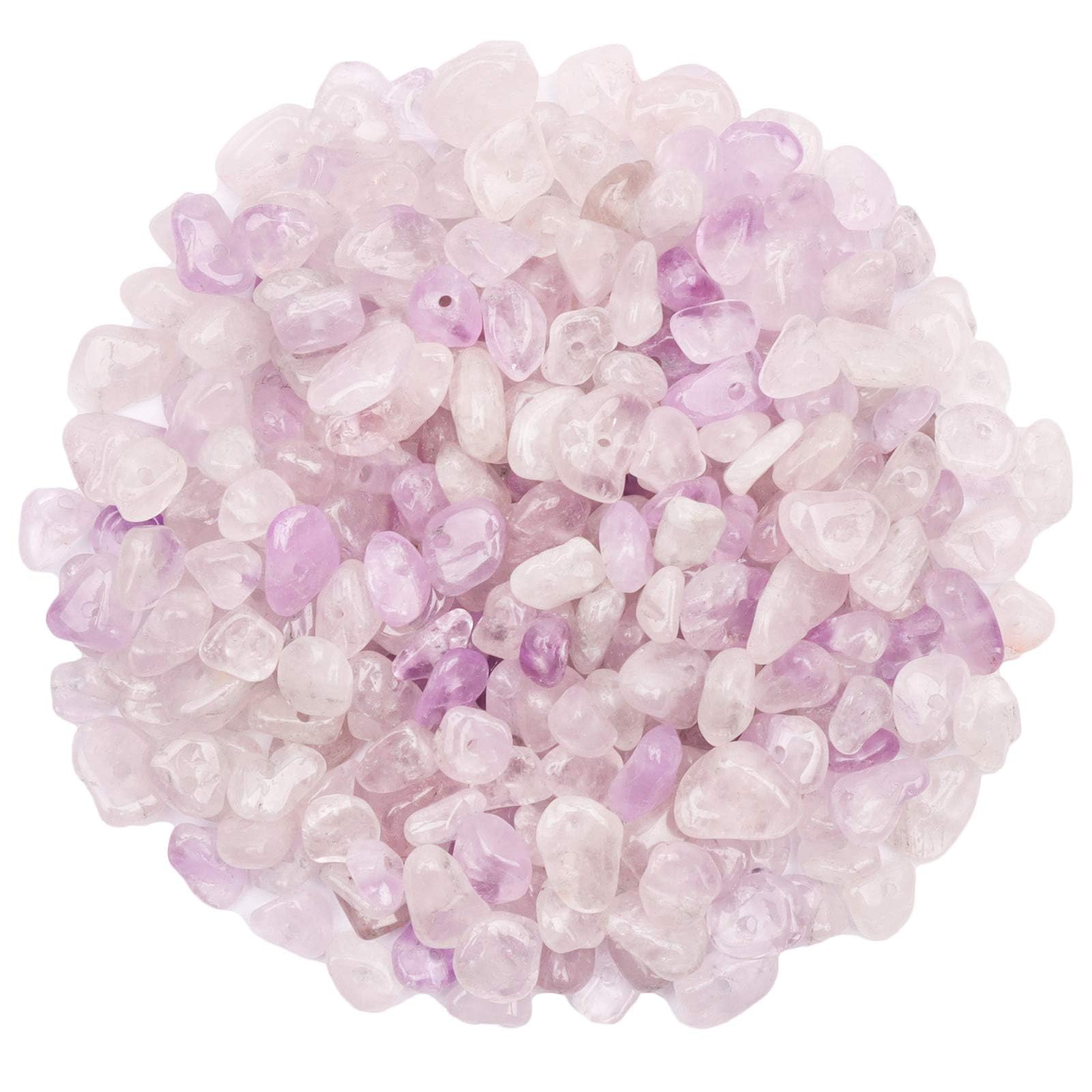 500Pcs Violt Jade Crystals Chips, 5-8mm Gemstone Beads, Irregular Natural Crystal Beads for Jewellery Making, Drilled Tumbled Chips for Bracelet Making — image 1