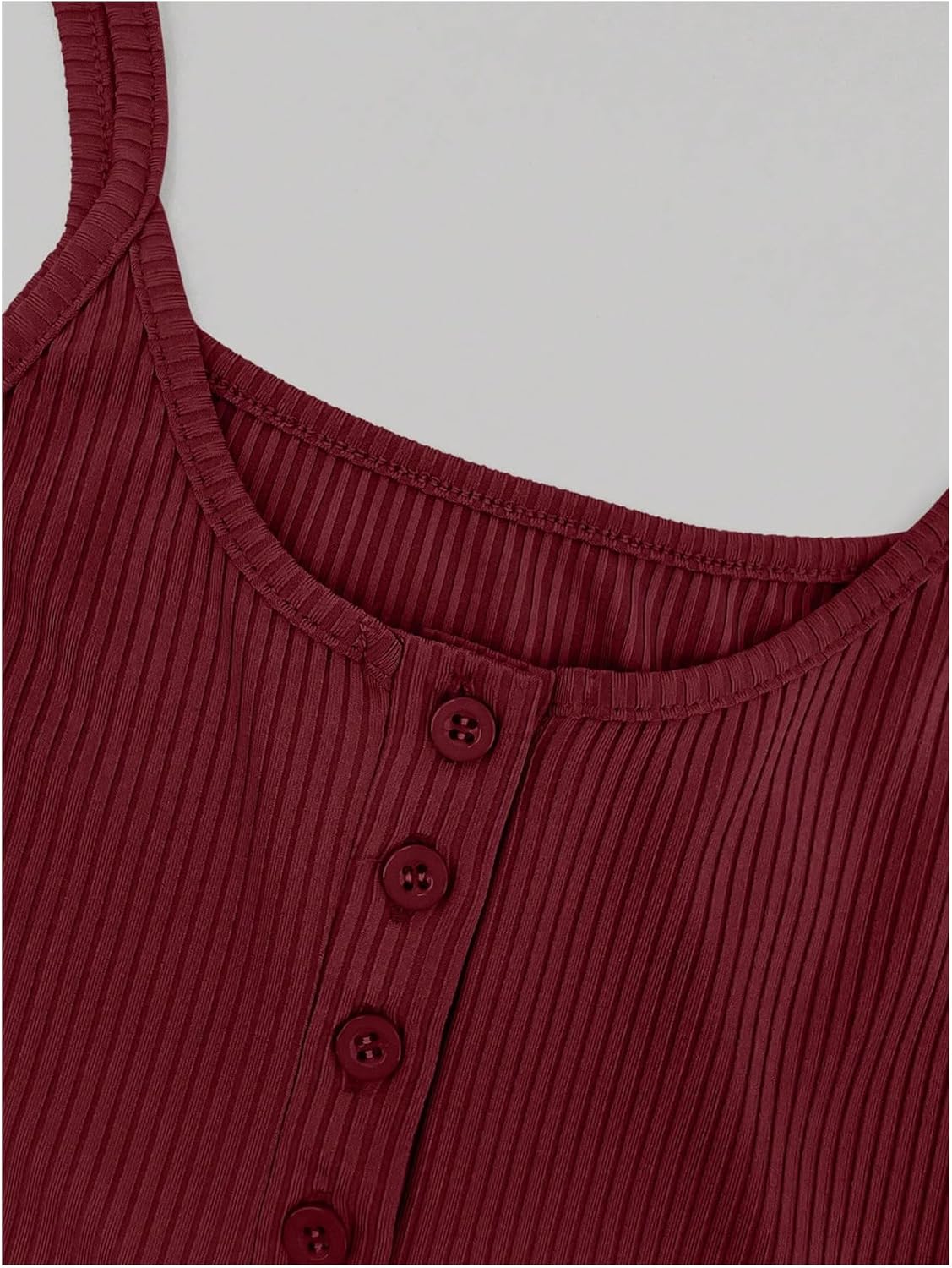 SOLY HUX Women's Button Down Ribbed Cami Top 3 Piece Spaghetti Strap Sexy Crop Camisole Tops