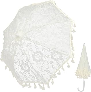 Lace Umbrella White Lace Parasol Bridal Lace Umbrella Flower Lace Umbrella Baby Accessories Mini Accessories Baby Decor Girls Umbrella Wedding Parasol for Bride Photo Prop White