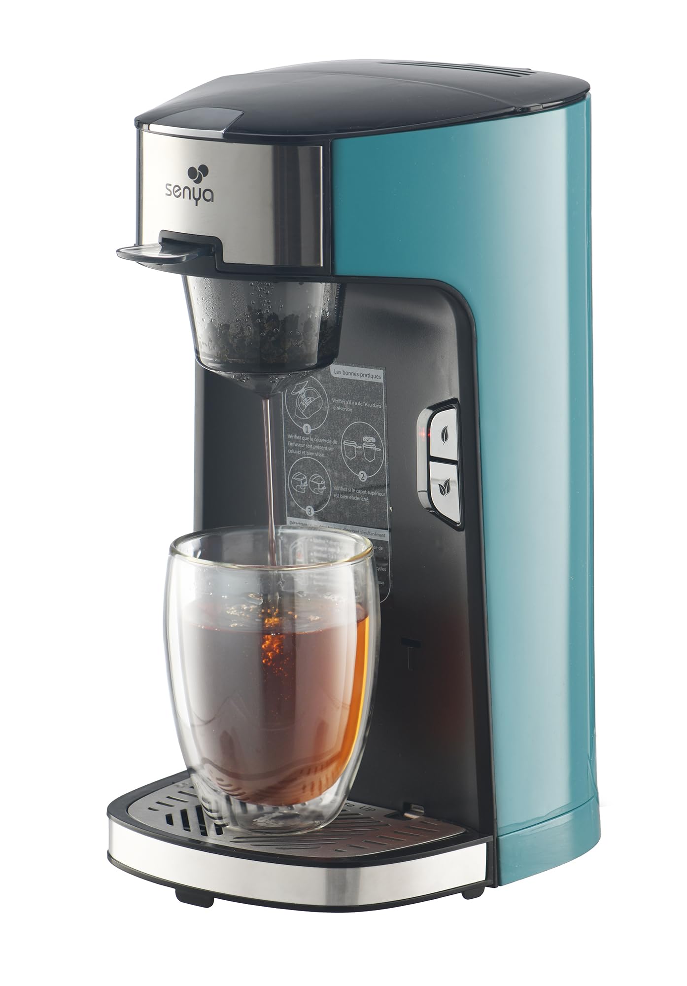 Machine à thé Tea Time SENYA, théière électrique 1415 W avec infuseur amovible