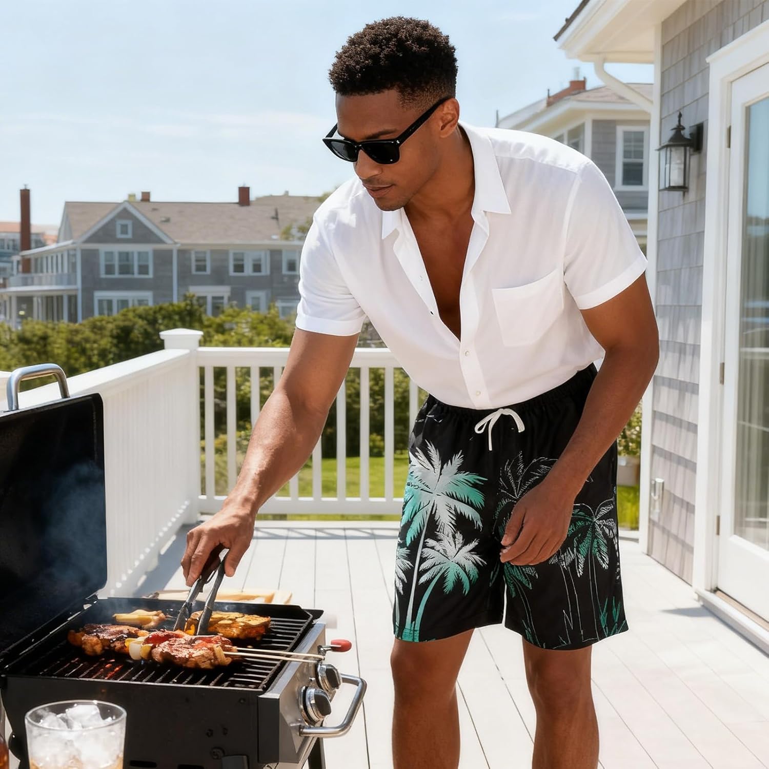 TUONROAD Mens Swim Trunks with Compression Liner 2 in 1 Board Shorts 9 Inch Quick Dry Swimming Trunks with Pockets - Image 4