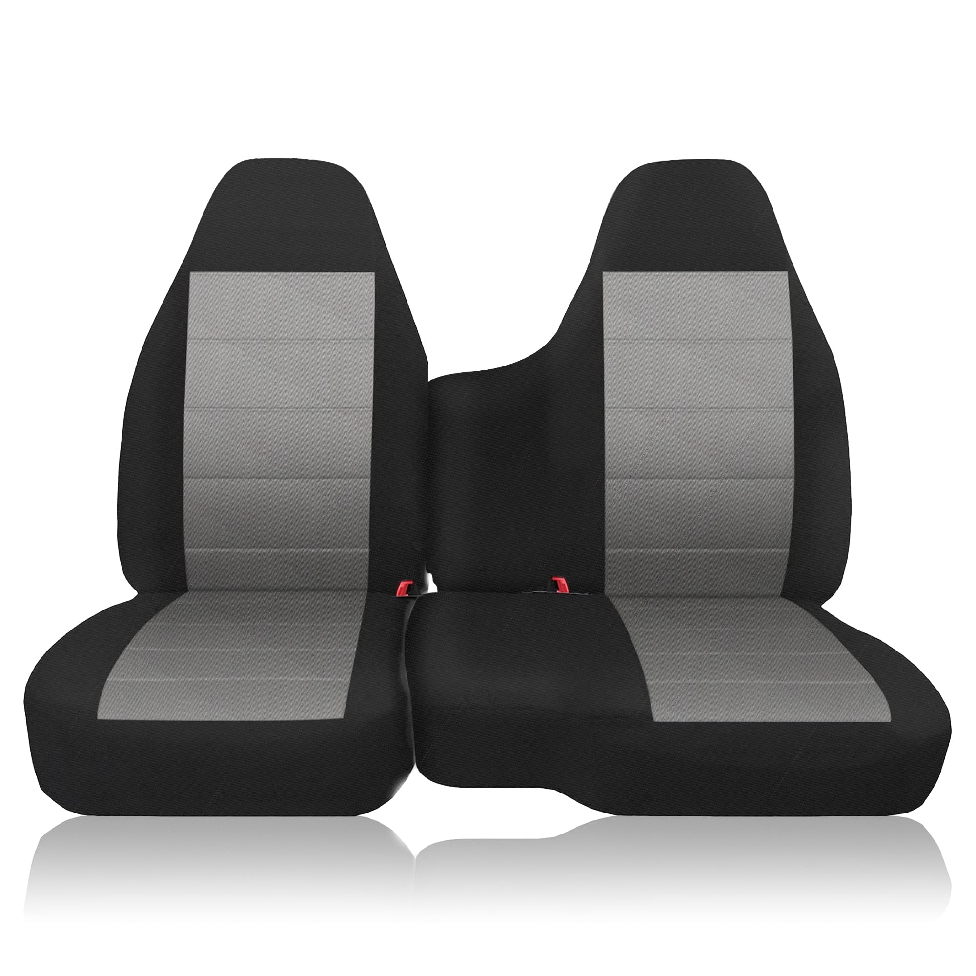 Photo 1 of EDIETH Custom Fit Knitted Fabric Front Split Bench Seat Cover for Chevy Colorado/GMC Canyon Pickup 2004-2012, No Armrest, Airmesh Breathable Design with Soft Foam Lining - Gray