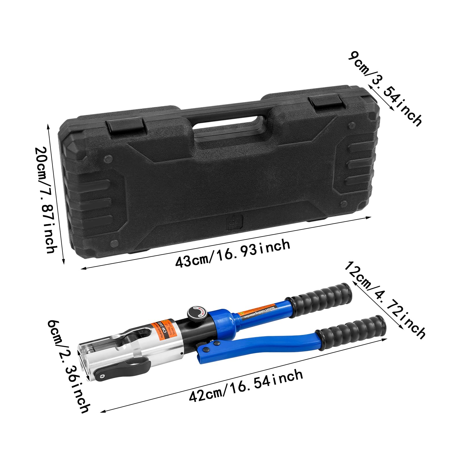 Pince à Sertir Multicouche Tête Pivotante 360 10 T 4 Matrices de 16 à 32 Mm