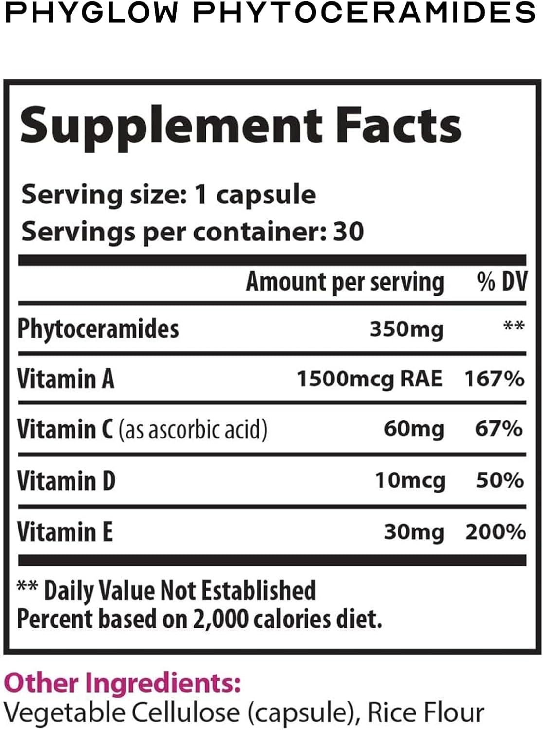 Phytoceramides Ceramide Skin Hydration Restore Beauty Health Supplement, Hyaluronic Acid Alternative Pills w/Multivitamins A, C, D, E, Anti Aging Wrinkle Support Super Vegan 30 Capsules for Women Men - Image 7