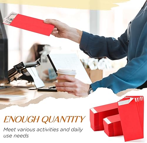 Miniatura 10 de Fulmoon 500 sobres para efectivo de 3.5 x 6.5 pulgadas, sobres de dinero de Navidad de 3.5 x 6.5 pulgadas, sobres de regalo con solapa engomada,