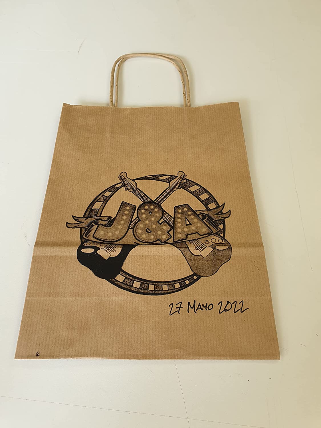 100 Bolsas papel kraft personalizadas bolsas de papel con asas bolsa de papel personalizable con el logo de tu negocio muy resistentes